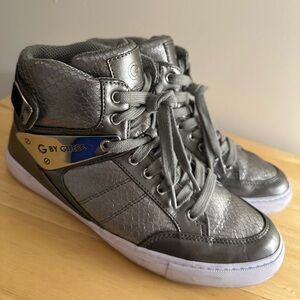 High top sneakers Metallic Silver